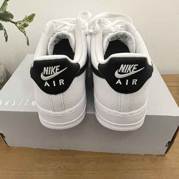Nike Air Force 1 Low White/Black Pebbled Leather (CT2302 100) Mens Sz 14
